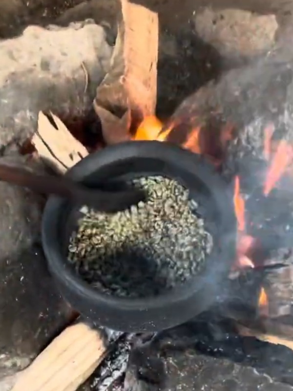 Traditional coffee roasting